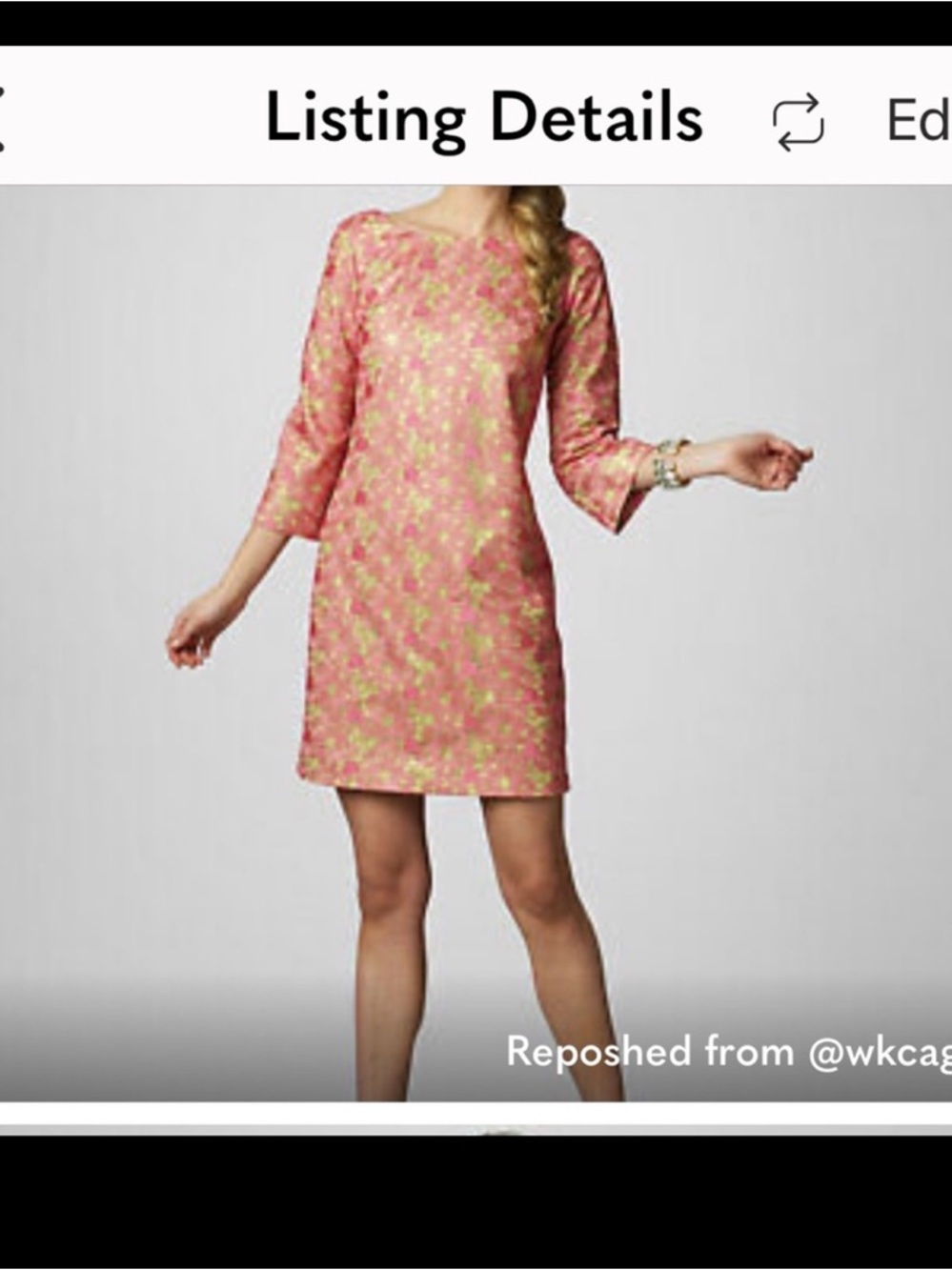 Lilly Pulitzer Pink Floral Mini Shift Dress